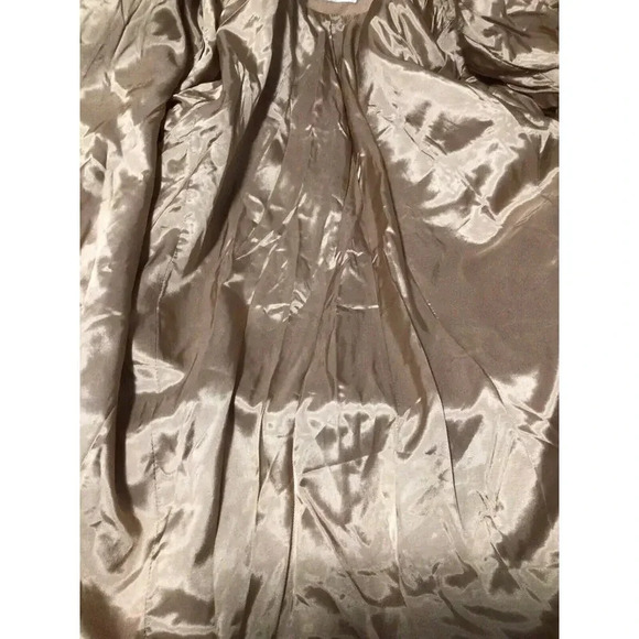 Long Trench Pea Coat 100% Wool Camel Tan Made in USA Womens - Picture 6 of 8